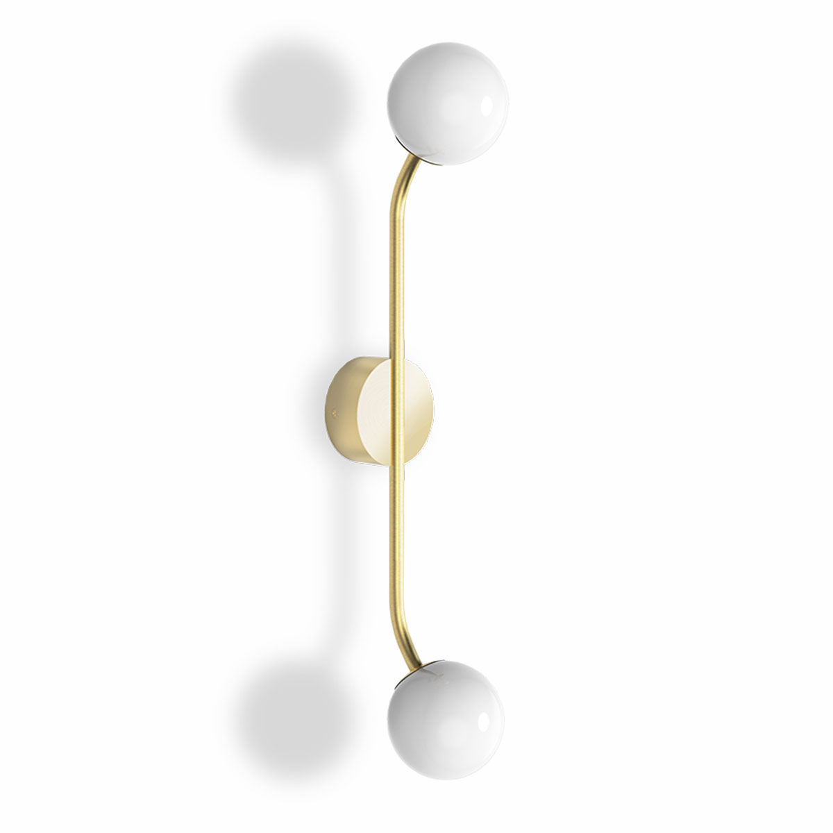 Exklusive Wandleuchte für Badezimmer und Gäste-WC – Decor Walther Pep Two Wandleuchte Bad, H: 49,5 cm, B: 8 cm, Gold matt