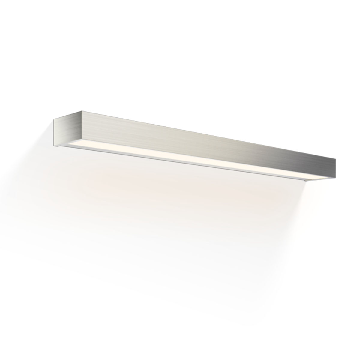 Exklusive Wandleuchte für Badezimmer und Gäste-WC – Decor Walther Box 80 N LED Wandleuchte Bad, Nickel satiniert, B: 80 cm, Extra-Warmweiß 2700K Elegante Badleuchte – Decor Walther Box 80 N LED Wandleuchte Bad, Nickel satiniert, B: 80 cm, Warmweiß 3000K