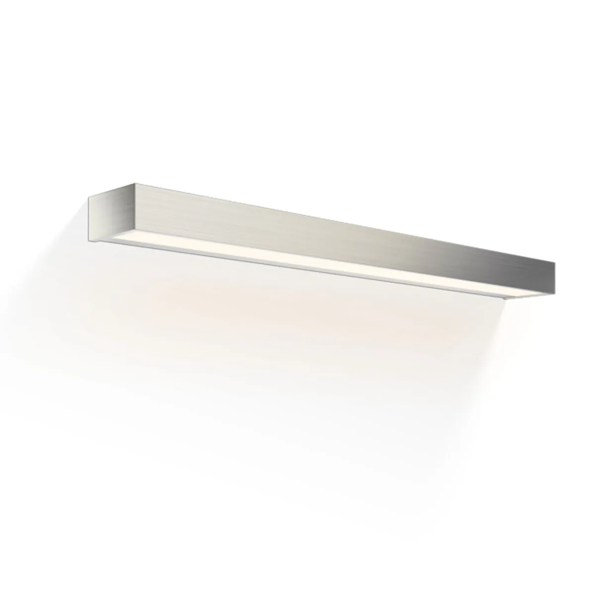 Exklusive Wandleuchte für Badezimmer und Gäste-WC – Decor Walther Box 80 N LED Wandleuchte Bad, Nickel satiniert, B: 80 cm, Extra-Warmweiß 2700K Elegante Badleuchte – Decor Walther Box 80 N LED Wandleuchte Bad, Nickel satiniert, B: 80 cm, Warmweiß 3000K