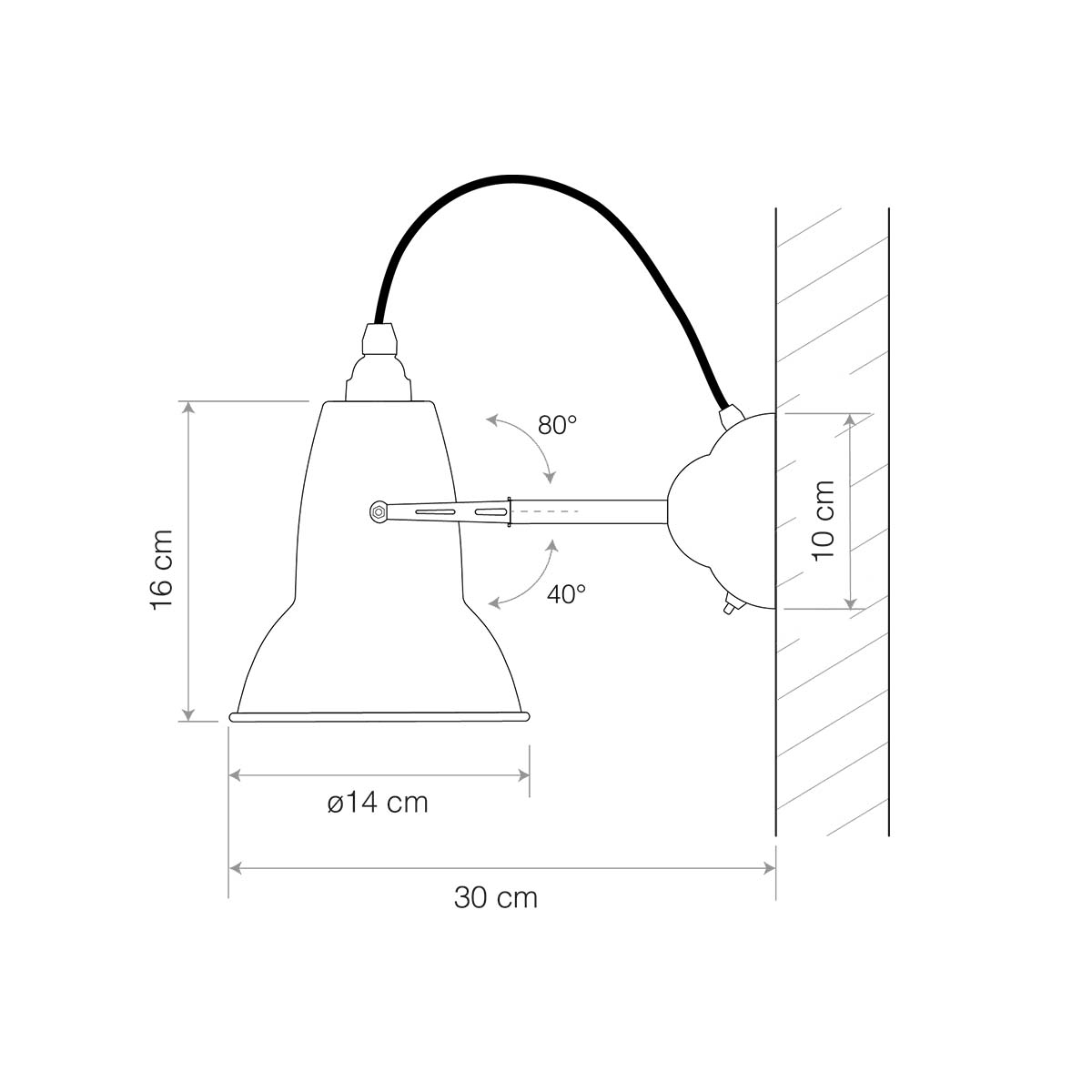 Anglepoise Original 1227 Wandleuchte, Ø: 13 cm, H: 16 cm, Dove Grey