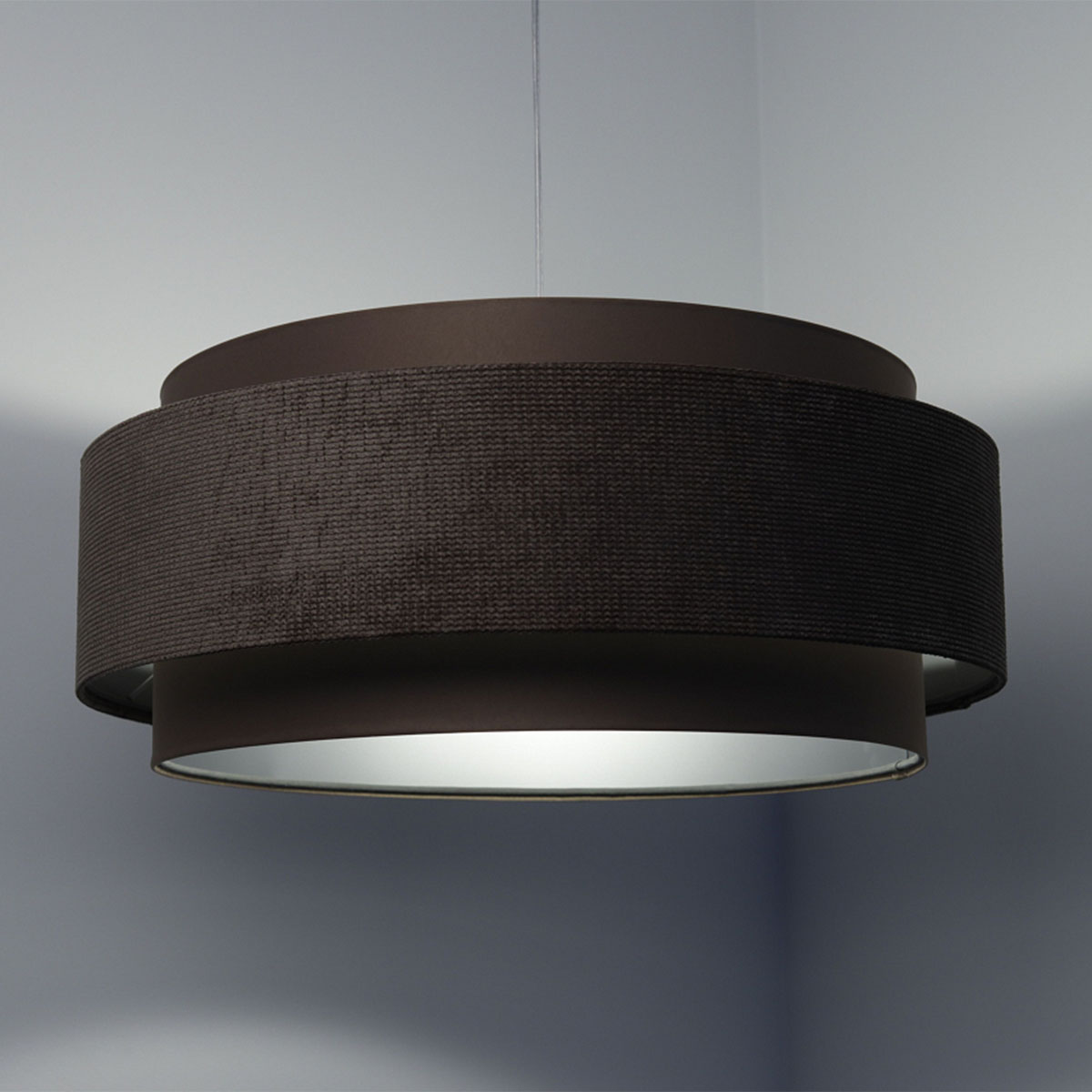 Pendelleuchte Doblo, Ø: 60 cm, Braun, Silber