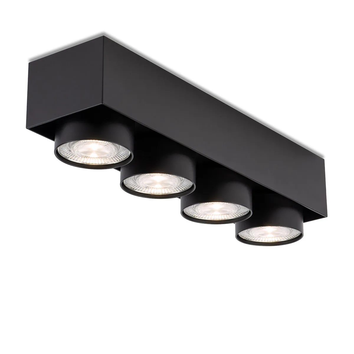 Wittenberg 4.0, wi4-ab-4e-hb Aufbaustrahler, Schwarz matt, Warmweiß 3000K, Flood 38°, Bluetooth