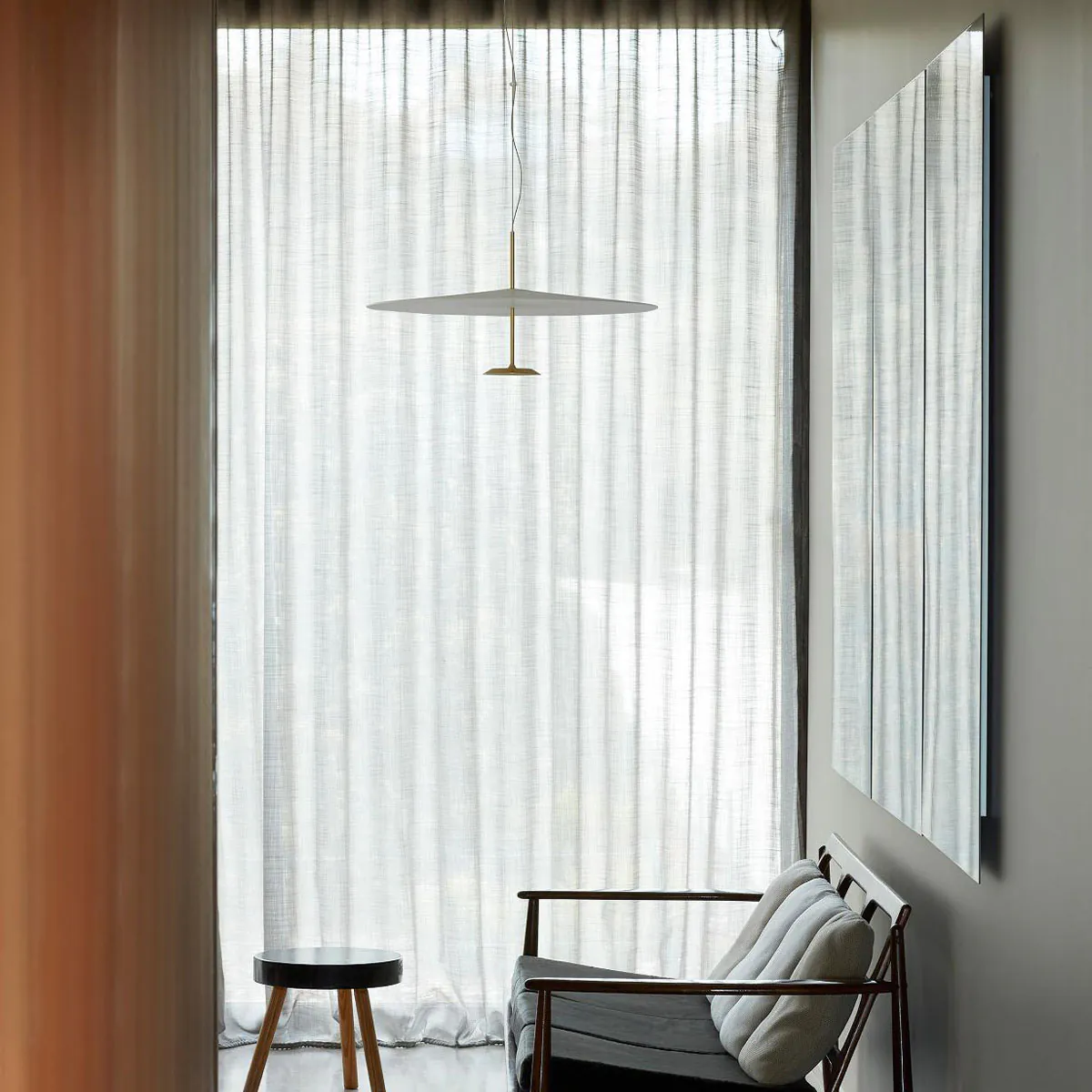 Dot 600 Pendelleuchte, Ø: 60 cm, Messing eloxiert, Extra-Warmweiß 2700K, Phase Cut