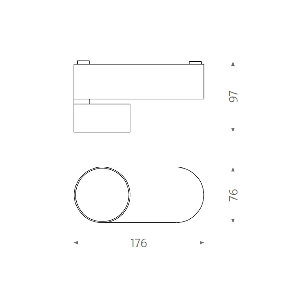 Wittenberg 4.0, wi4-ab-1ov Aufbaustrahler, Weiß matt, Extra-Warmweiß 2700K, Spot 12°, Phase Cut