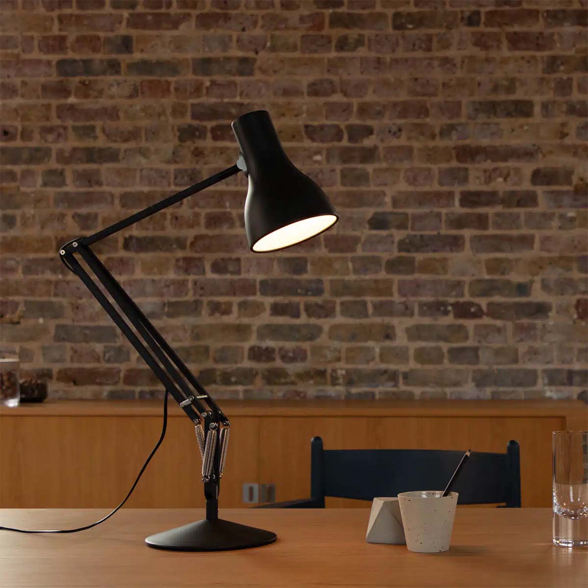 Anglepoise Type 75 Tischleuchte, H: max. 90 cm, Silver Lustre