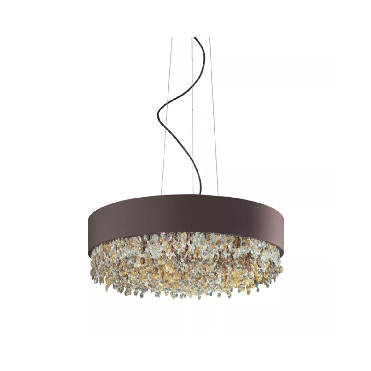 Masiero Olà S6 40 Pendelleuchte Pendelleuchten - elegantes Designerlicht aus Glas und Metall, Farbe Bronze Masiero Olà S6 90 Pendelleuchte Pendelleuchten - elegantes Designerlicht aus Glas und Metall, Farbe Bronze