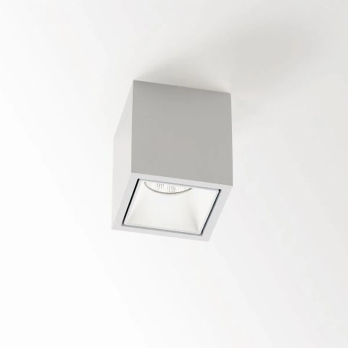 BOXY L+ 93033 DIM8 Aufbaustrahler, L: 8 cm, B: 8 cm, IP 53, Weiß, Warmweiß 3000K
