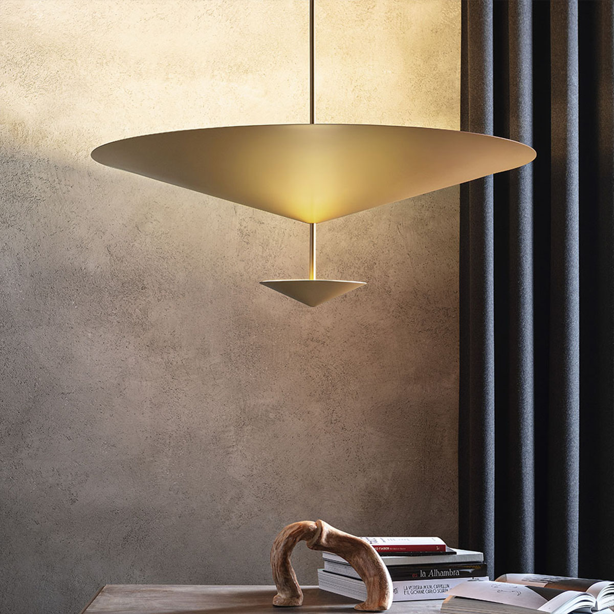 Narciso 1710-20 Pendelleuchte, Ø: 110 cm, Gold