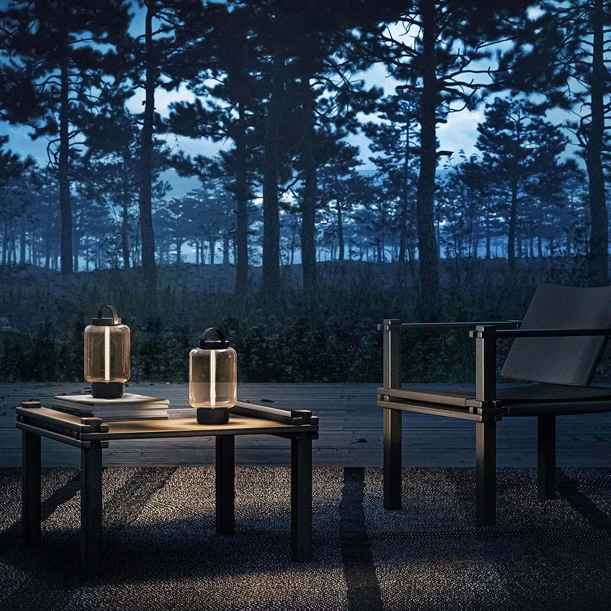 qu Mobile Akku Tischleuchte, Ø: 12,6 cm, H: 21,9 cm, Jet Black, Rose