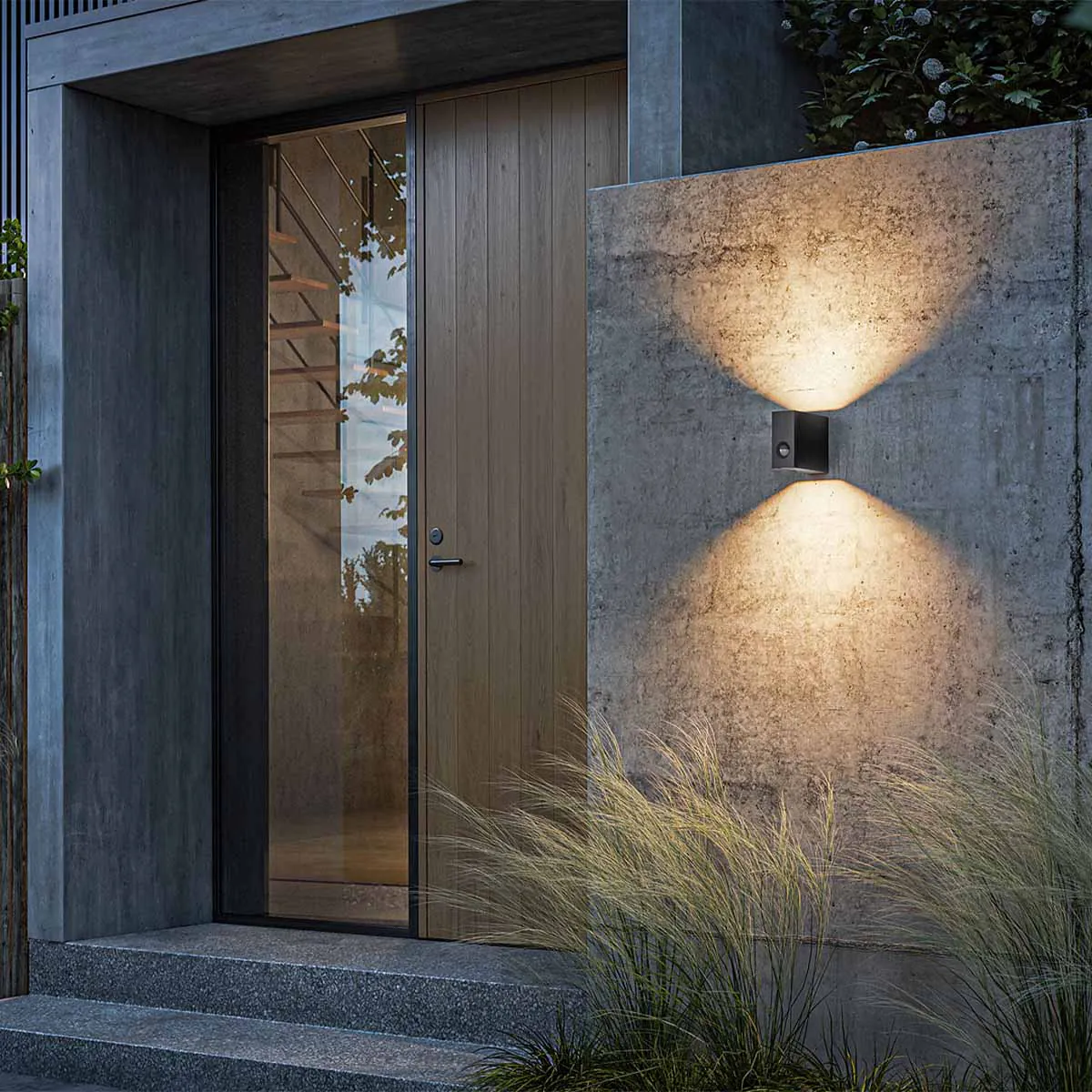 eye down Wandleuchte, H: 12 cm, T: 16 cm, Deep Black