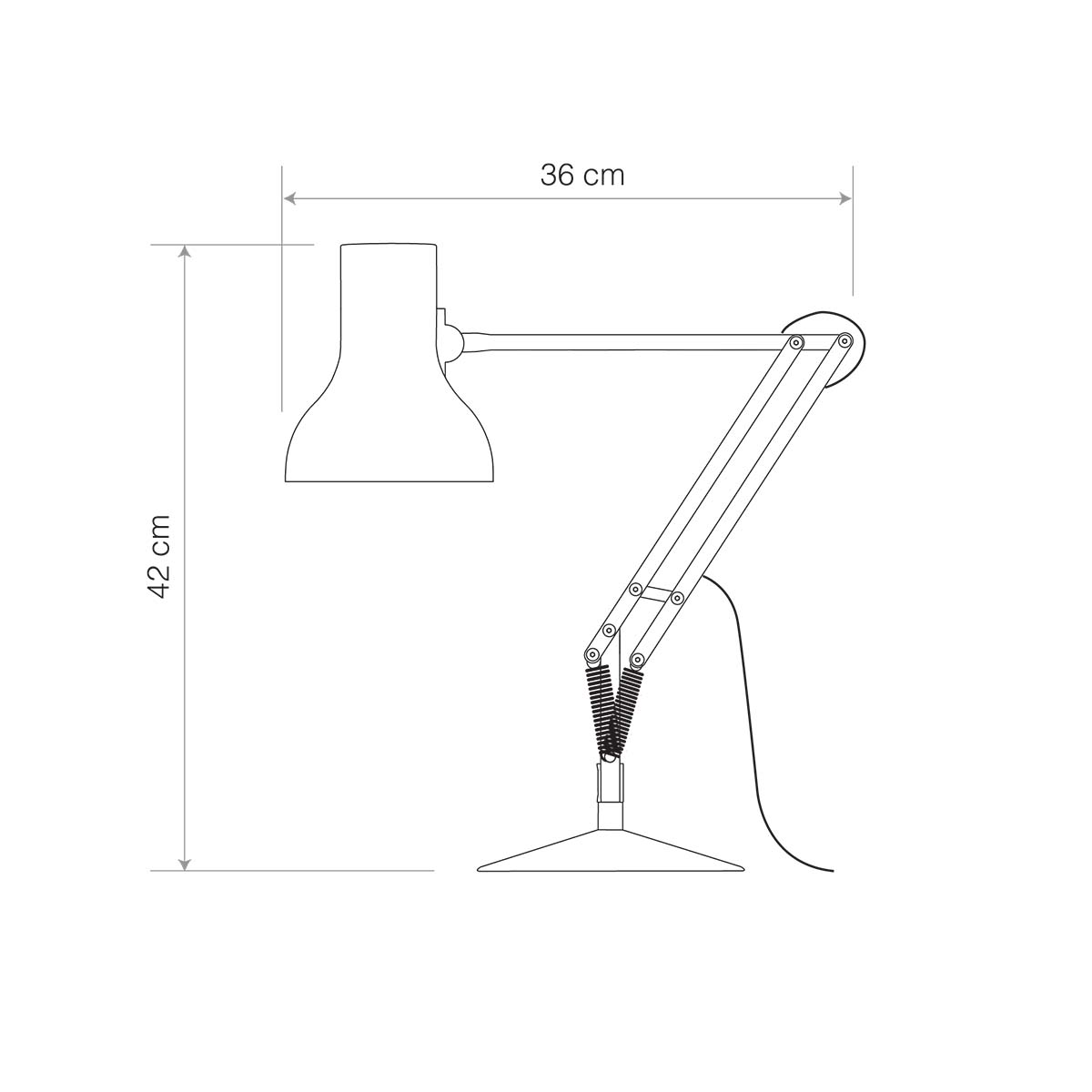 Anglepoise Type 75 Mini Tischleuchte, H: max. 70 cm, Slate Grey