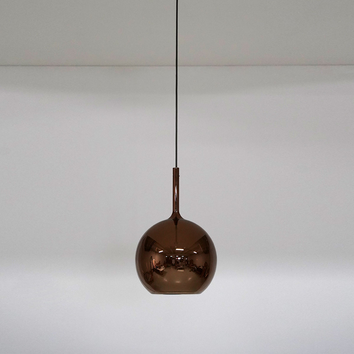 Glo 0811-20 Mini Pendelleuchte Ø: 13 cm, Bronze Glas, 2 m