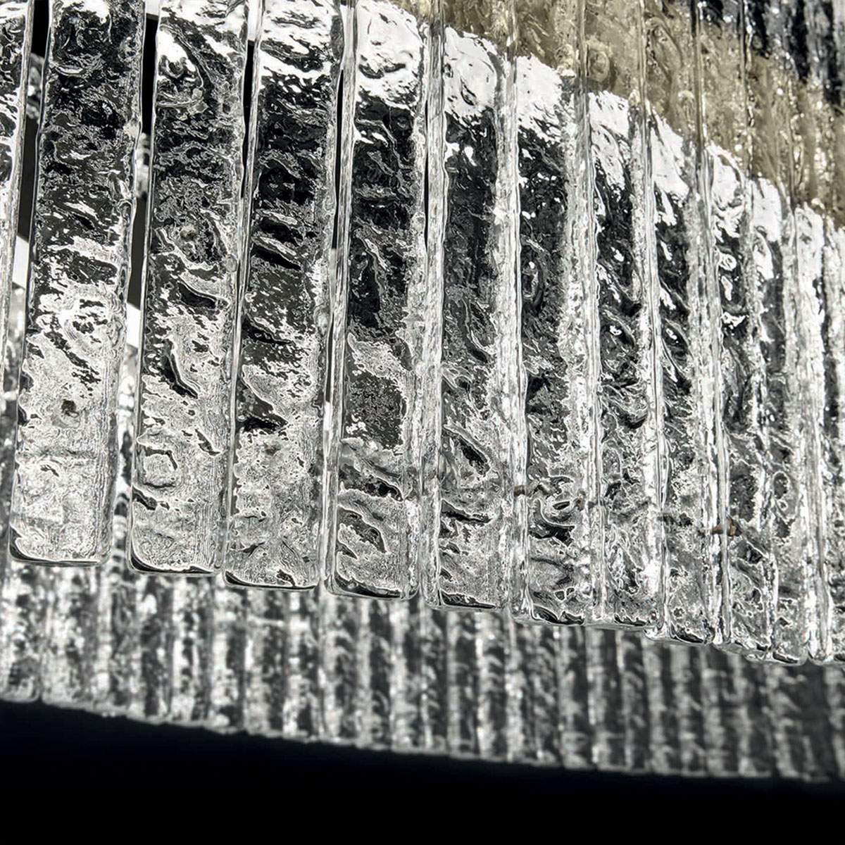 Masiero Vegas S RD40 DB Pendelleuchte Pendelleuchten - stilvolles Lichtobjekt aus Glas und Metall, Farbe Transparent, für Esszimmer