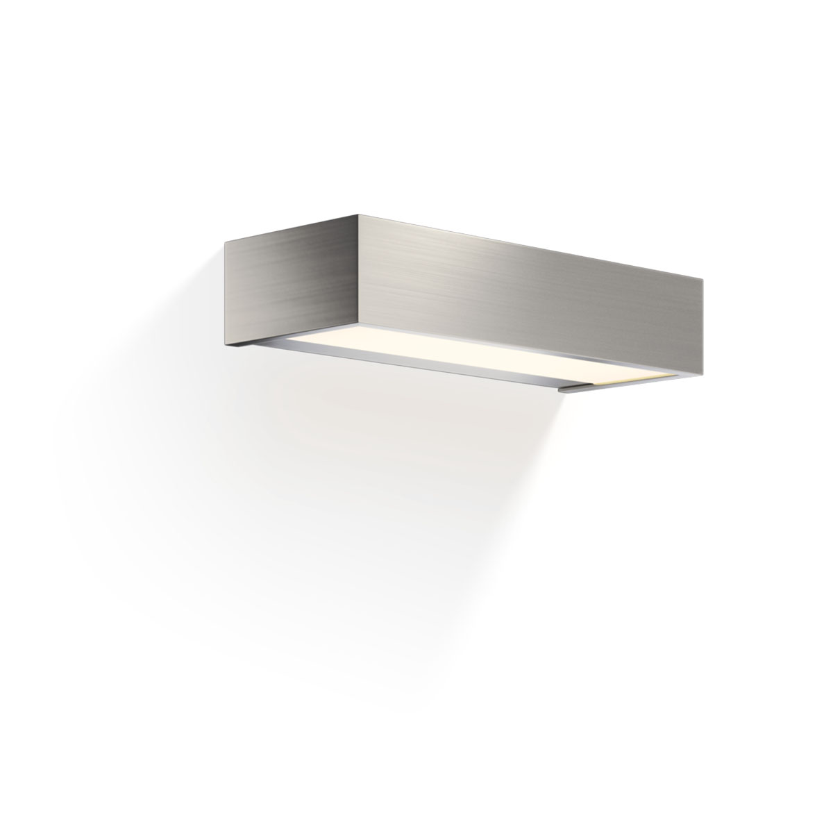 Box 25 N LED Wandleuchte Bad, Nickel satiniert, B: 25 cm, Extra-Warmweiß 2700K
