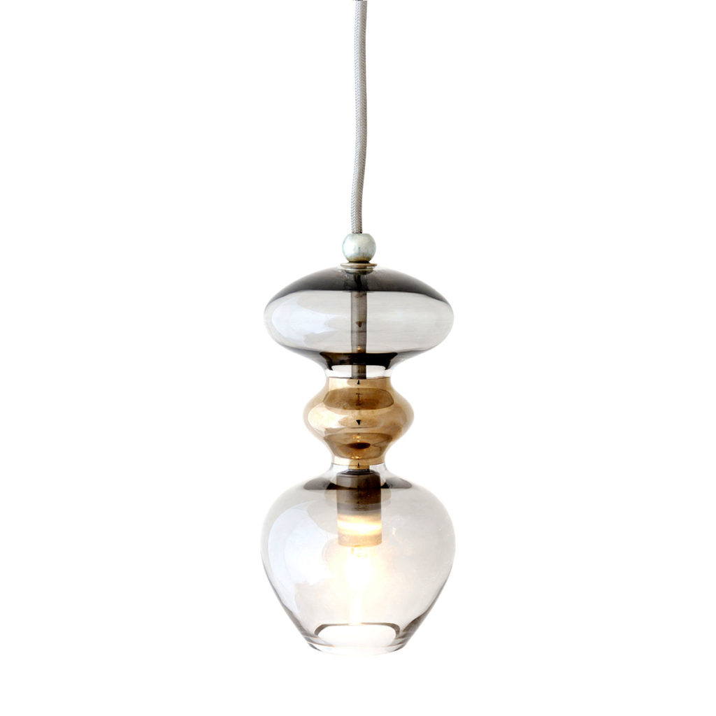 Ebb & Flow Futura Pendelleuchte S Ø 11 cm Futura Pendelleuchte S Ø 11 cm, Smokey Grey Smokey Grey Pendelleuchten – Designleuchte, dimmbar für Schlafzimmer