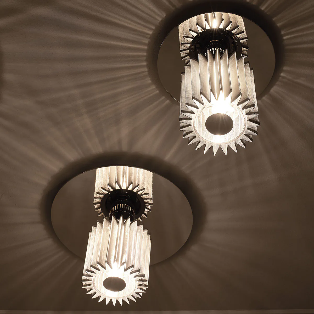 In The Sun 380 Wandleuchte Silber, Netz Silber Ø 38 cm – exklusive Designerlampe von DCW Editions ideal im Schlafzimmer