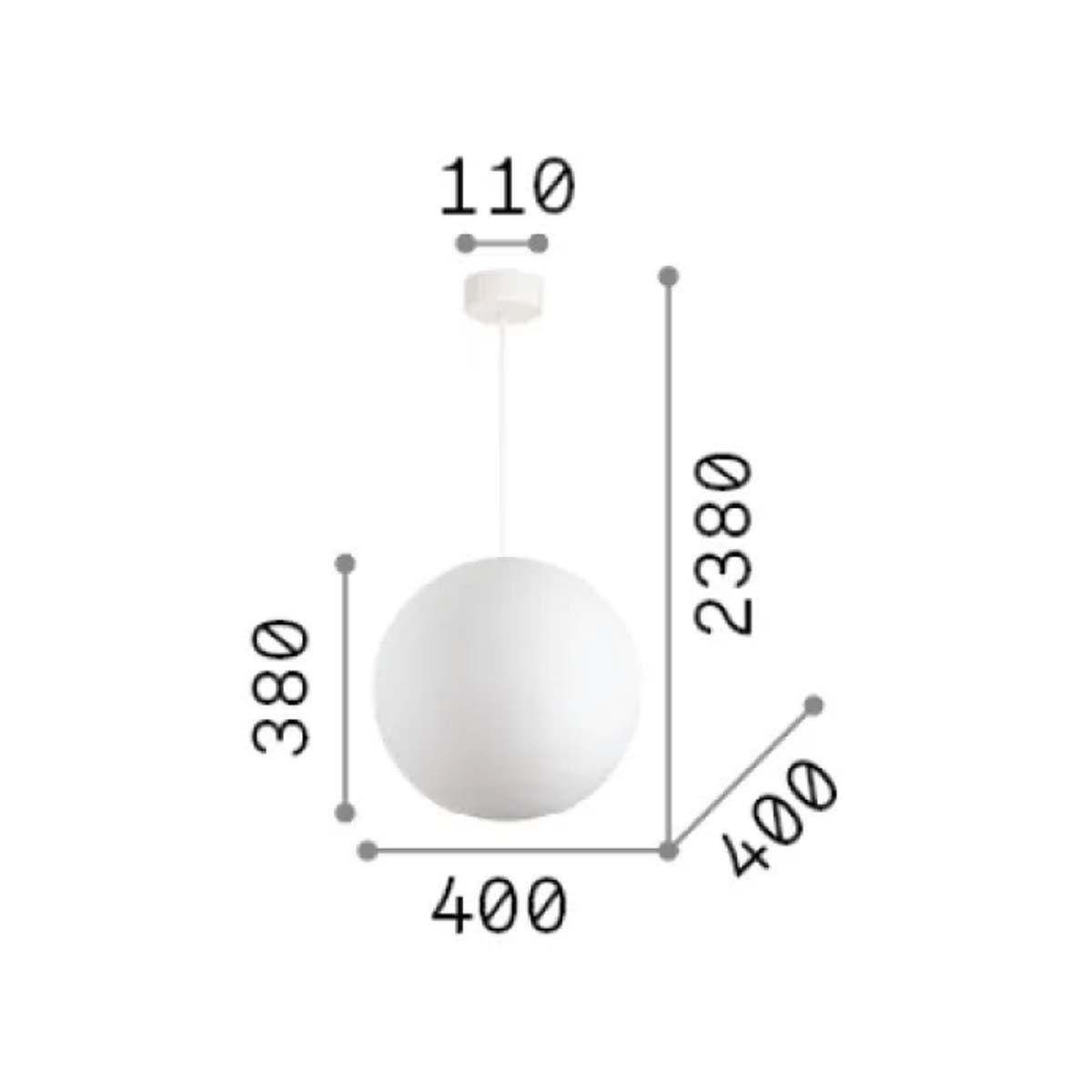 Carta SP1 d40 Pendelleuchte, Ø: 40 cm