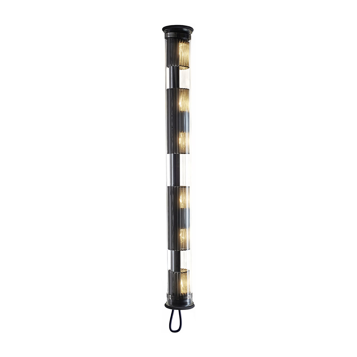 In The Tube Pendant Vertical 120-1300 Pendelleuchte, Silber, L: 132 cm – elegante Designerleuchte des Herstellers DCW Editions für den Esstisch