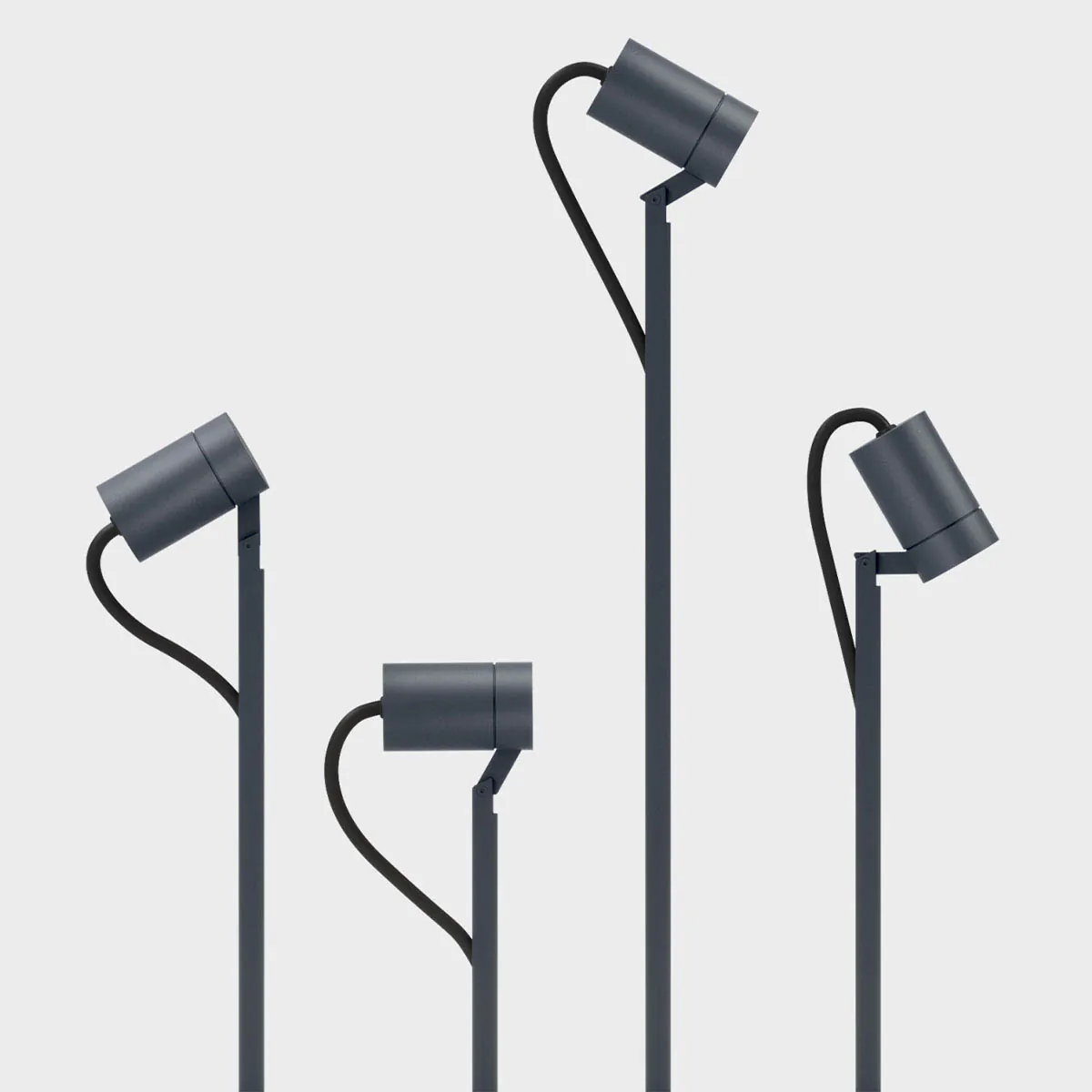 Schmale Erdspießleuchten mit connect Stecker für außen