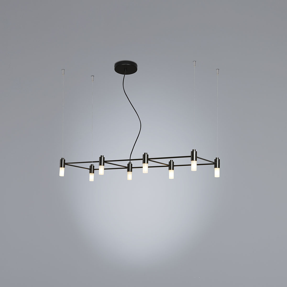 TOOY_Quadrante_505-08 TOOY Quadrante 505.08 Pendelleuchte 8-flammig, – diffuses, blendfreies Licht