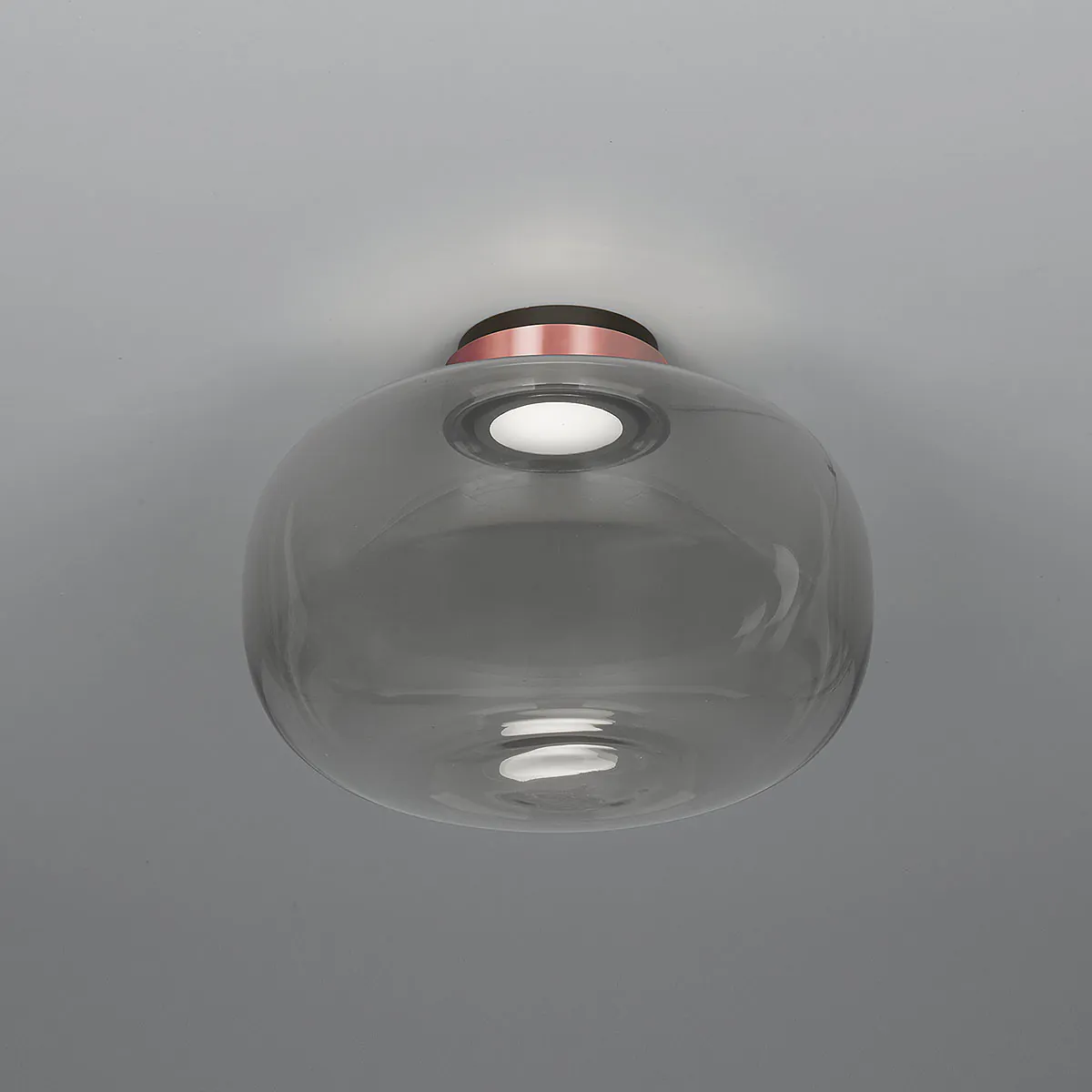 Legier 557.74 Deckenleuchte, Schwarz & Kupfer, Rauchglas