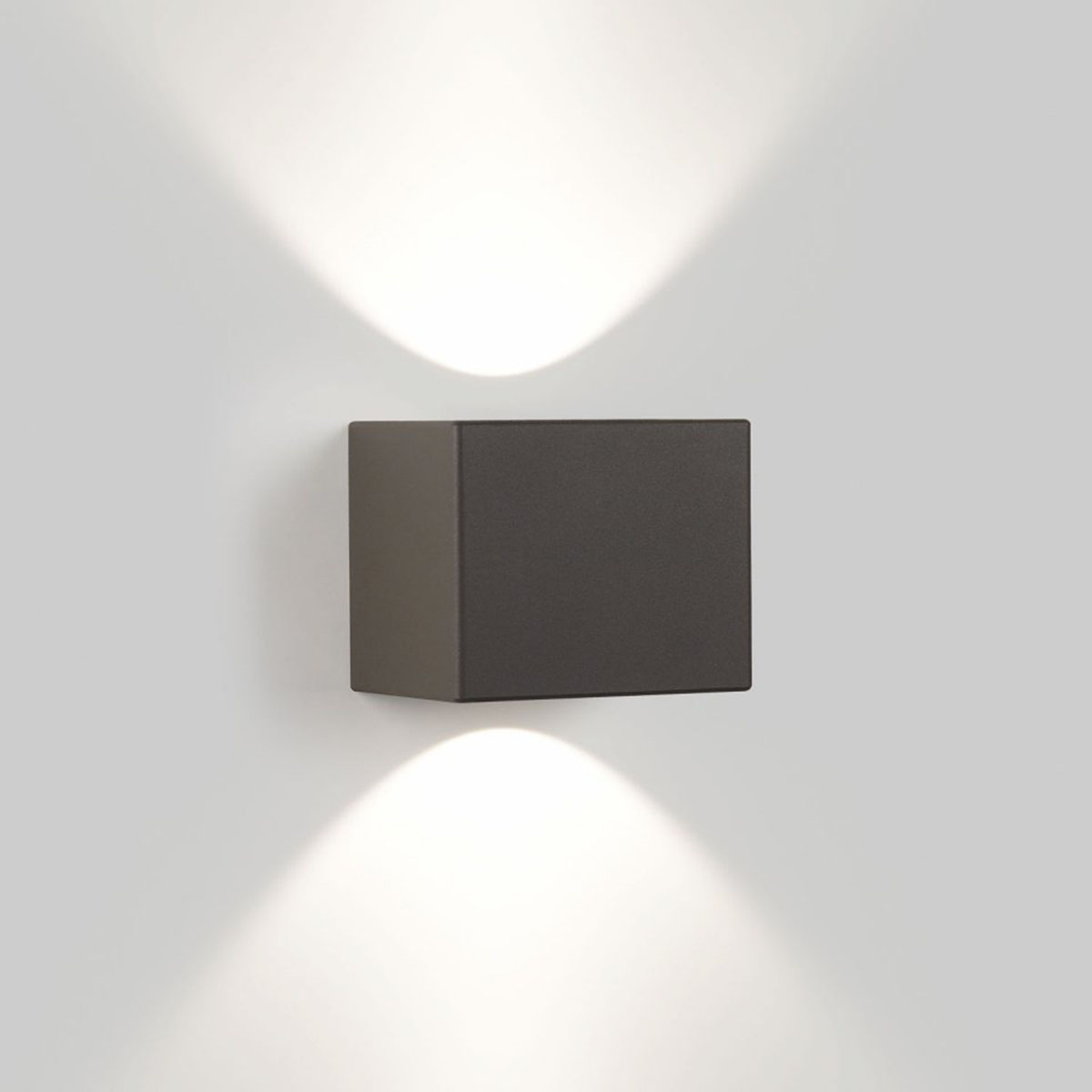 TIGA LED 93024 DIM8 Wandleuchte, B: 13 cm, H: 10,5 cm, Grau Braun, Warmweiß 3000K