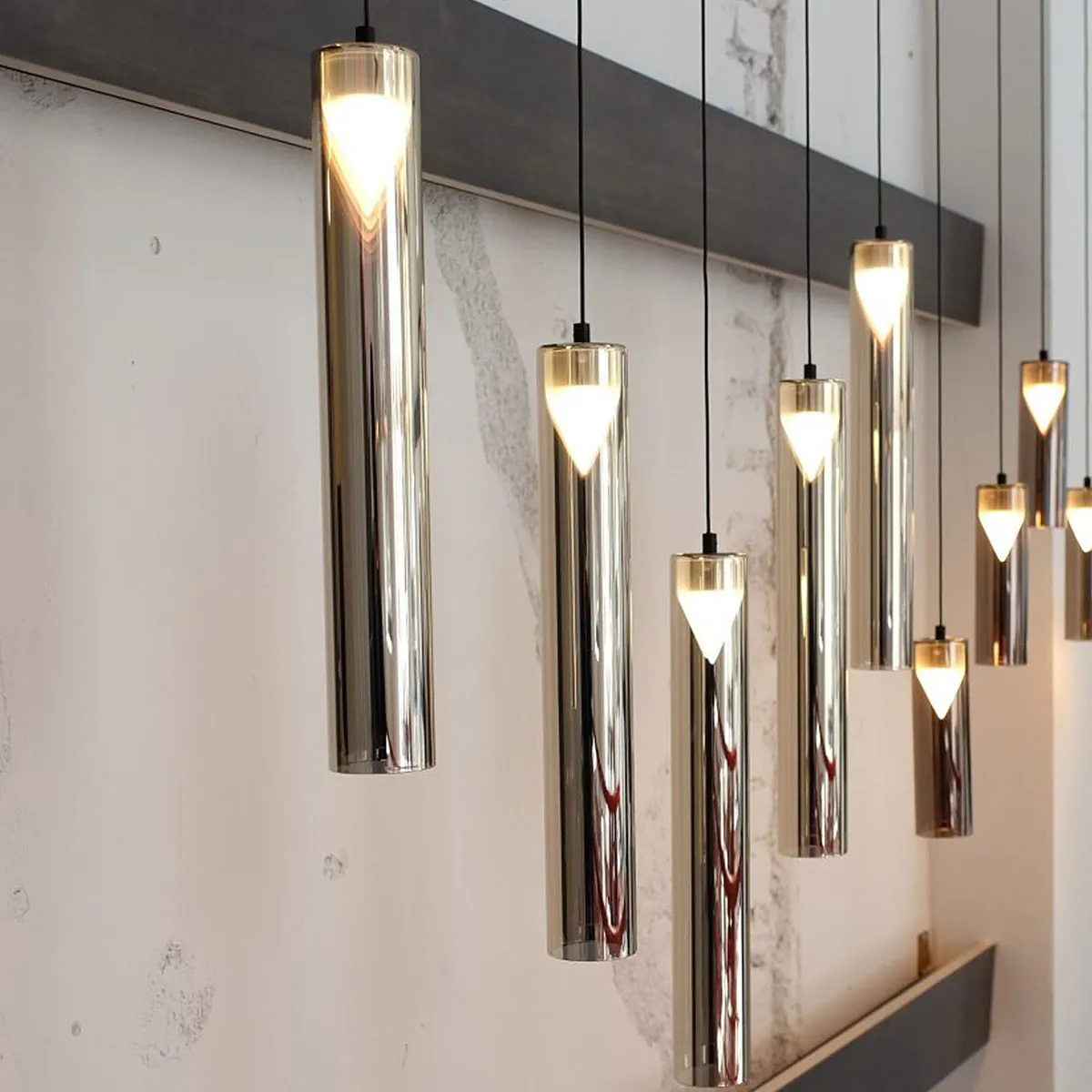 Iconica Short Pendelleuchte, Gold Glas, H: 20 cm, Weiß, DALI