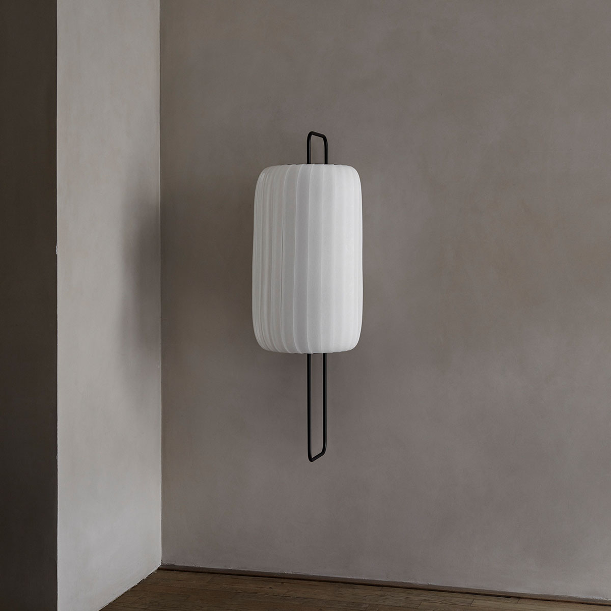 TR37 Wandleuchte, PC / Vliesstof, Ø: 25 cm, H: 142 cm