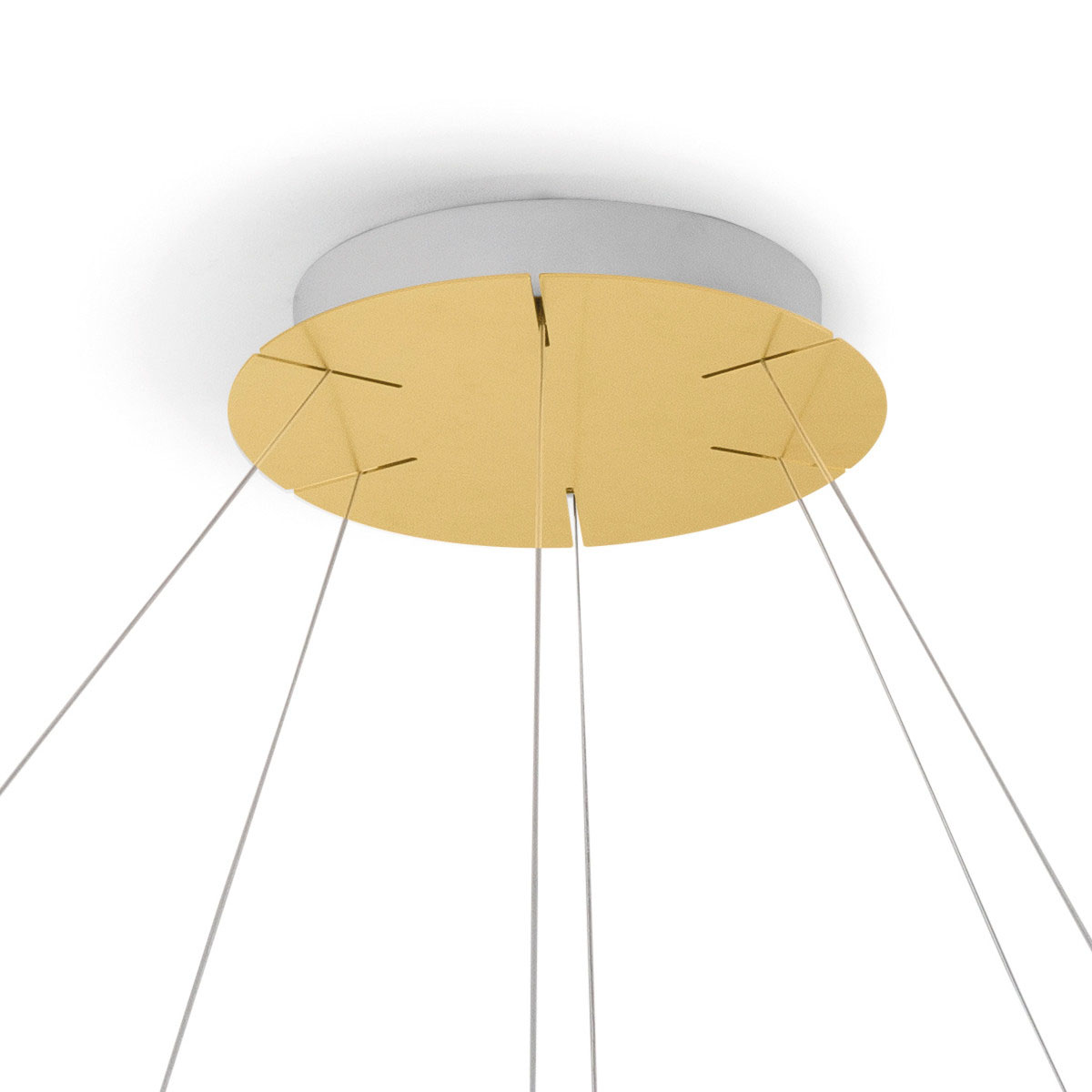 Ellisse Double Pendelleuchte, L: 135 cm, Gold poliert eloxiert, Extra-Warmweiß 2700K