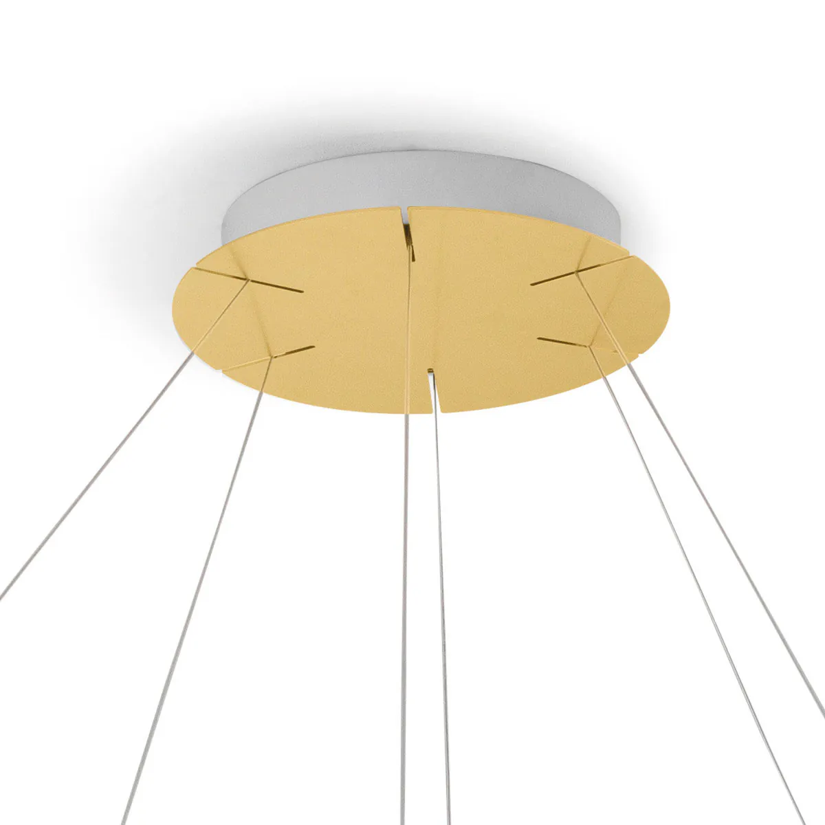 Ellisse Double Pendelleuchte, L: 135 cm, Gold poliert eloxiert, Extra-Warmweiß 2700K