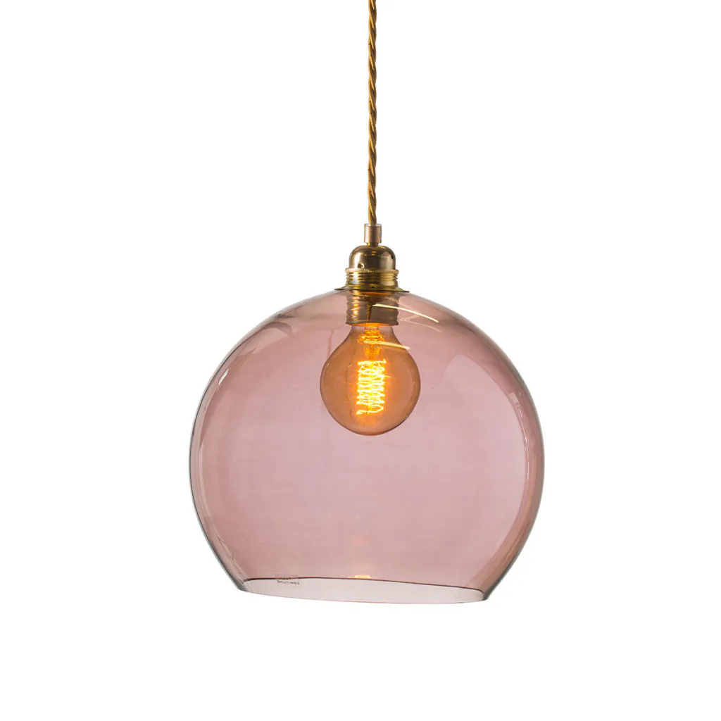 Rowan Pendelleuchte L Ø 28 cm, Obsidian, Gold