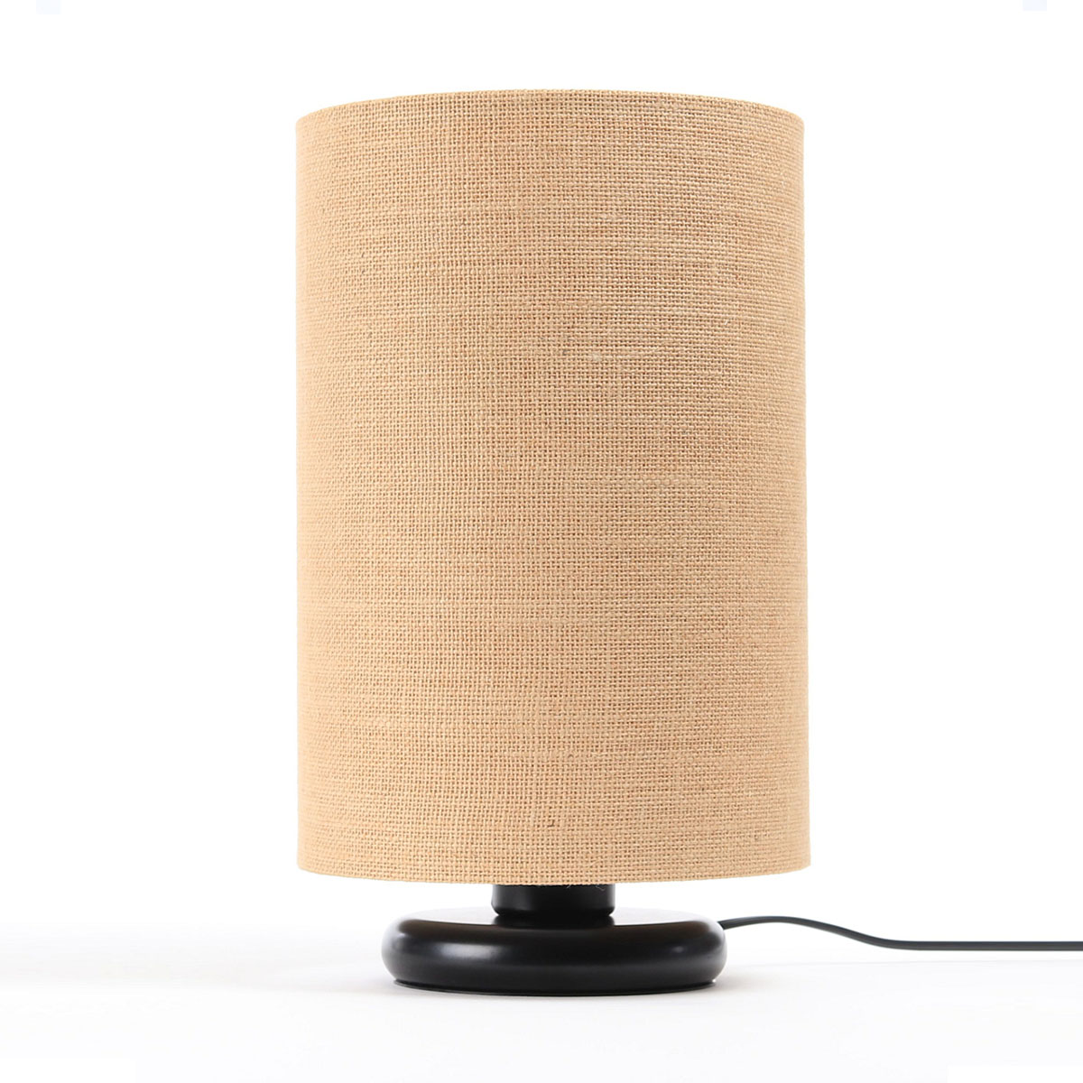 Tischleuchte Ø: 20 cm, H: 34 cm, Beige, Schwarz