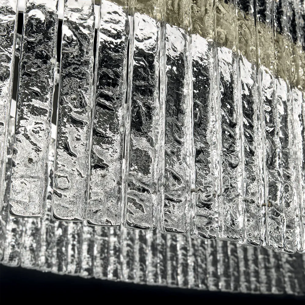 Masiero Vegas S OV160 Pendelleuchte Pendelleuchten - stilvolles Lichtobjekt aus Glas und Metall, Farbe Transparent, für Esszimmer