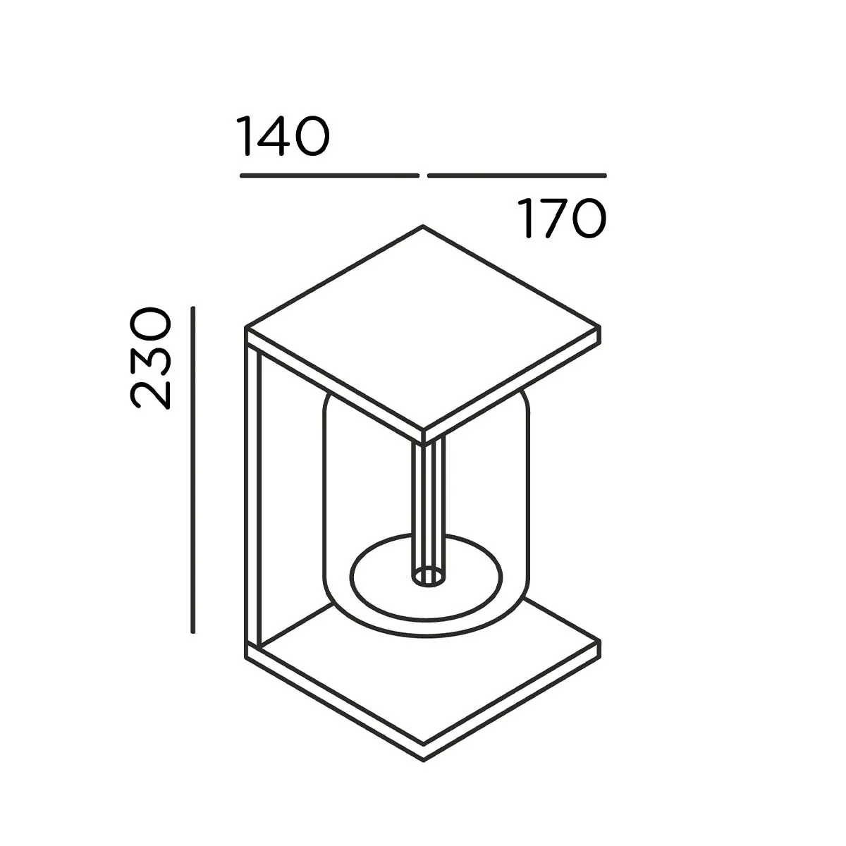 dia Wandleuchte, H: 23 cm, B: 14 cm, Anthrazit dia Wandleuchte, H: 23 cm, B: 14 cm, Deep Black