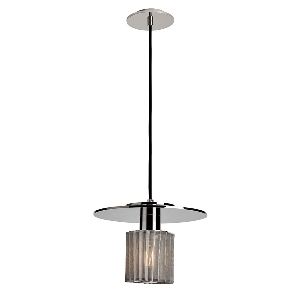 In The Sun 270 Pendelleuchte Silber, Netz Silber Ø 27 cm – elegantes Design von DCW Editions für den Esstisch