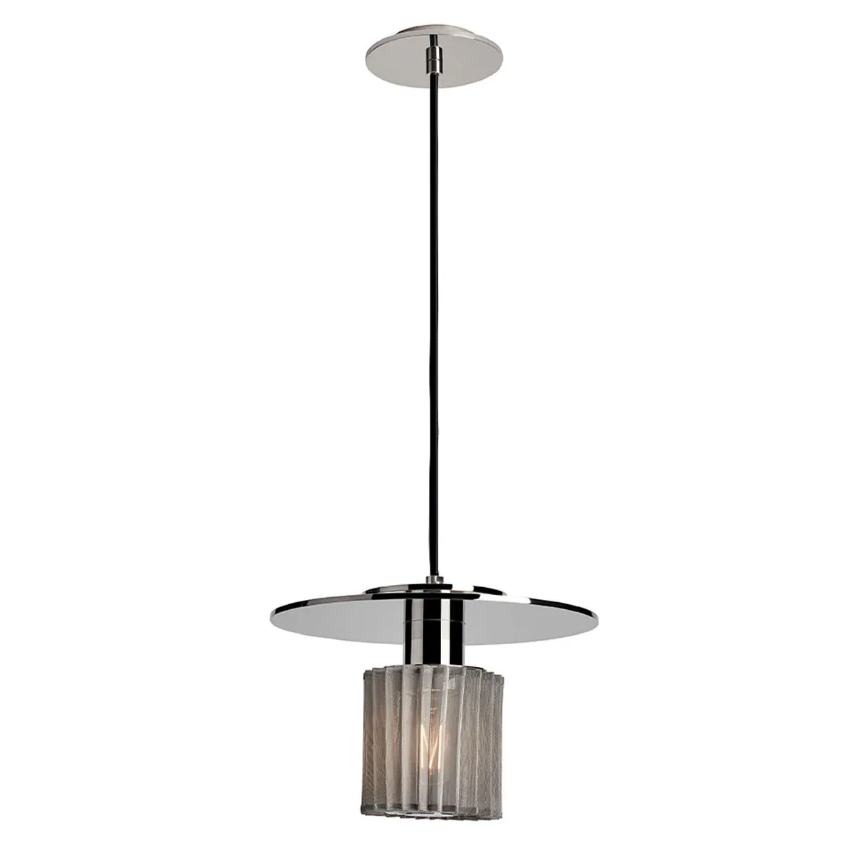 In The Sun 270 Pendelleuchte Silber, Netz Silber Ø 27 cm – elegantes Design von DCW Editions für den Esstisch