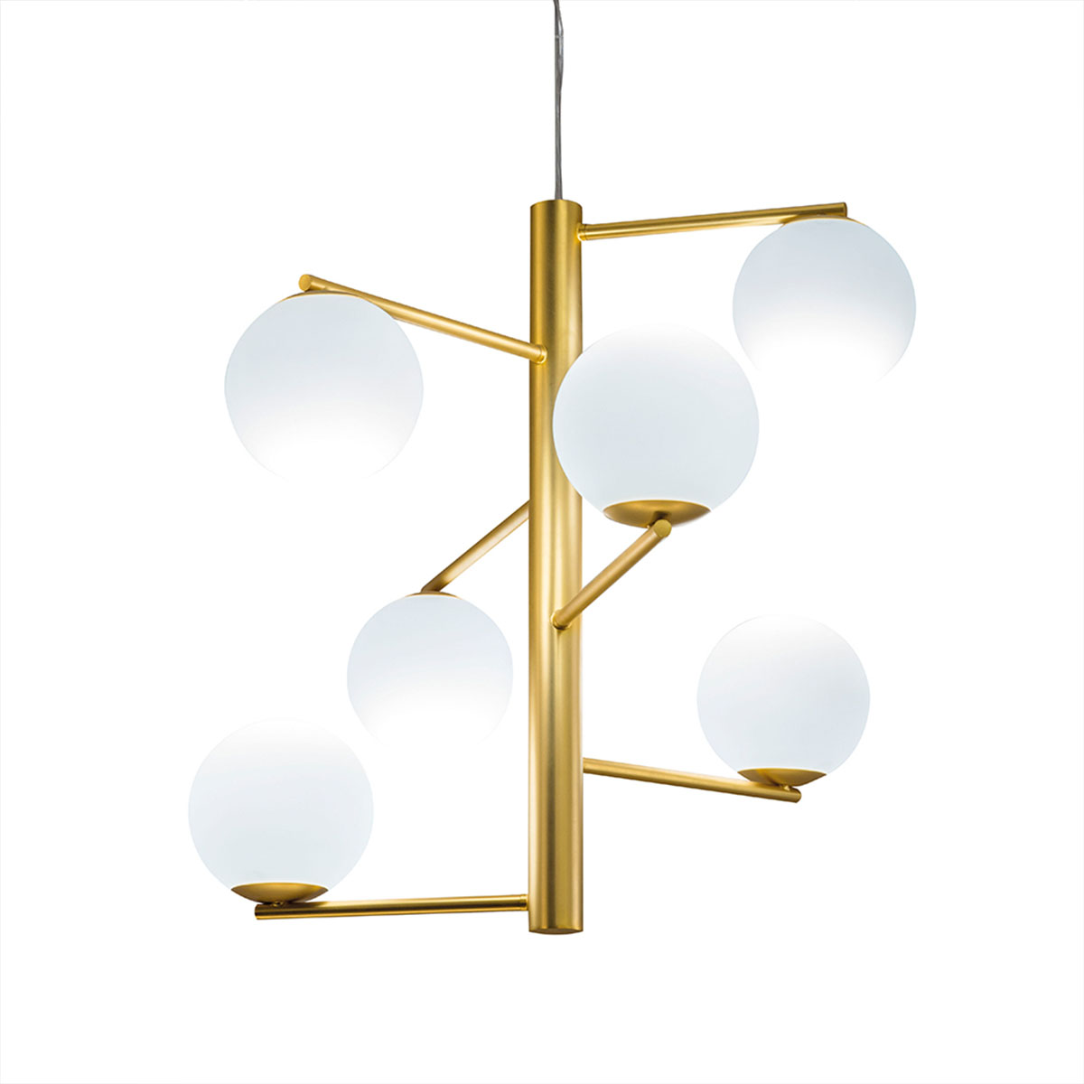 Tin-Tin S6 Pendelleuchte, Ø: 70 cm, H: 55 cm, Gold satiniert