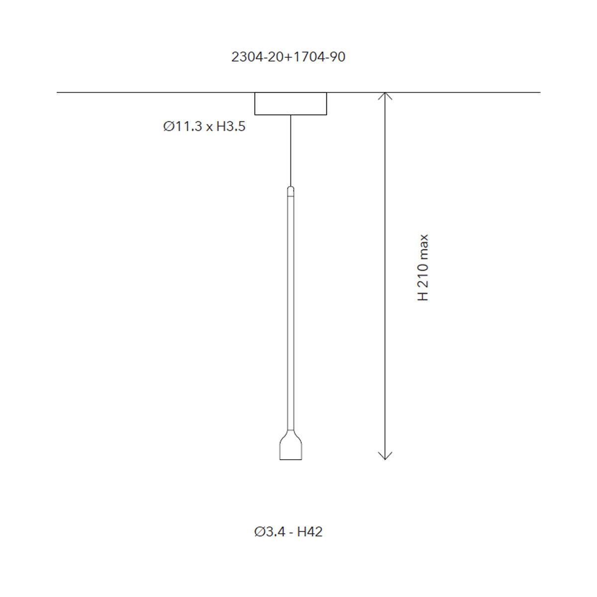 Hail Pendelleuchte Ø: 3,4 cm, Gold matt, Extra-Warmweiß 2700K