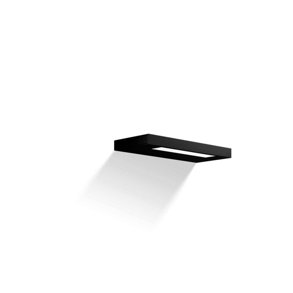 Slim 24 N LED Wandleuchte Badezimmer, Schwarz matt, B: 24 cm