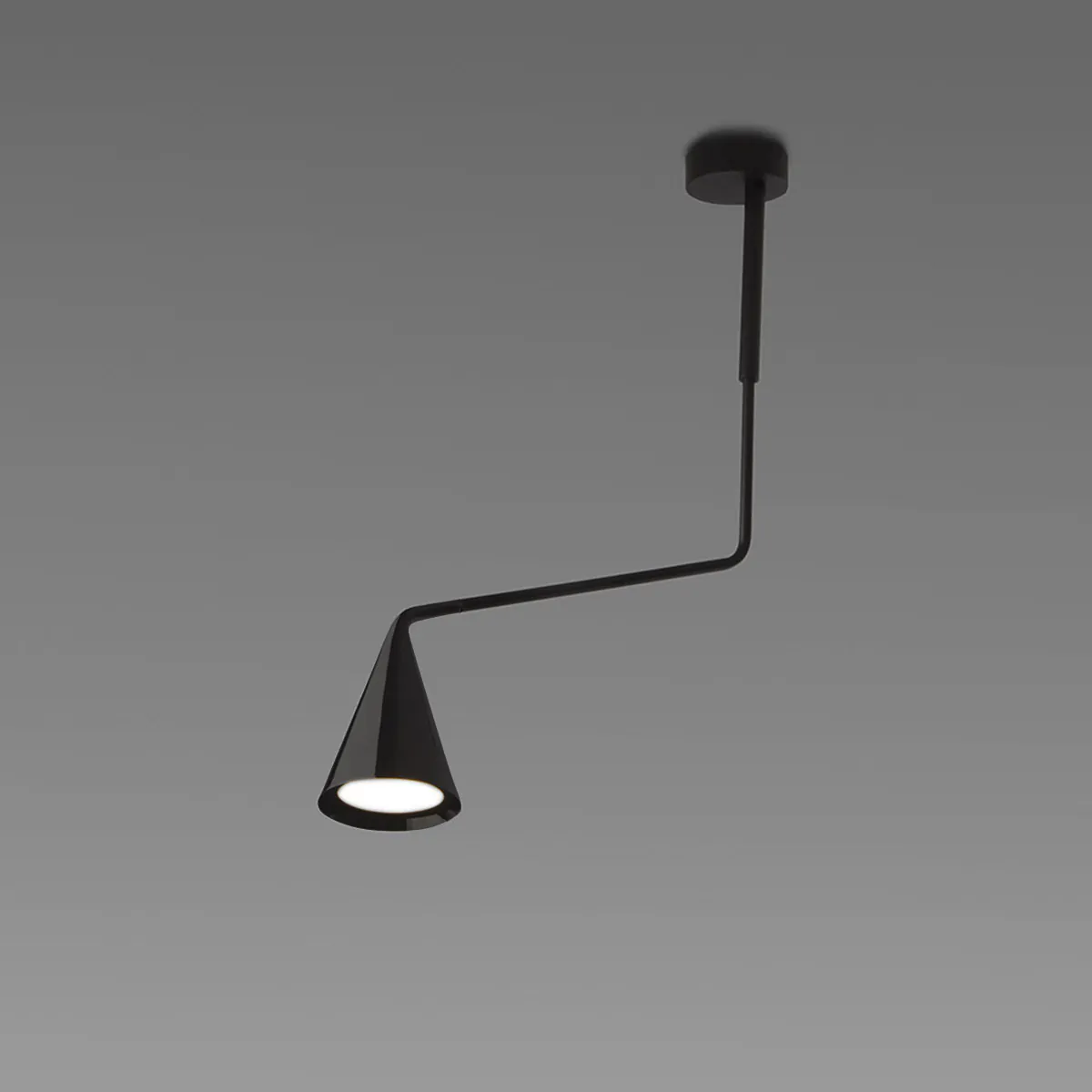 Gordon 561.11a Deckenleuchte, Schwarz Matt