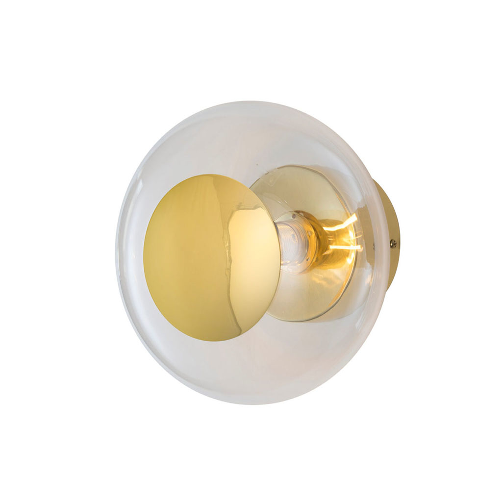 Ebb & Flow Horizon Wand-/ Deckenleuchte S Ø 21 cm Horizon Wand-/ Deckenleuchte S Ø 21 cm, Clear, Gold Clear Deckenleuchten – Designleuchte, stimmungsvolles Licht für Schlafzimmer