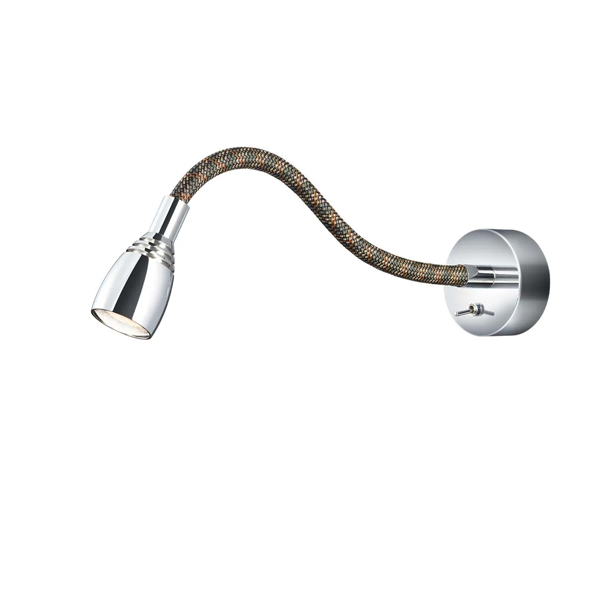 Schwenkbare Schwanenhals Wandleuchte mit Schalter in der Farbe camouflage