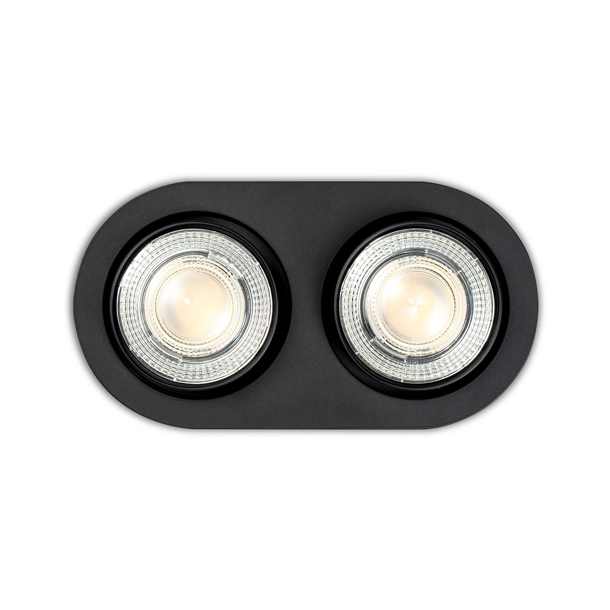 Wittenberg 4.0, wi4-eb-2ov Einbaustrahler, Schwarz matt, Warmweiß 3000K, Flood 38°