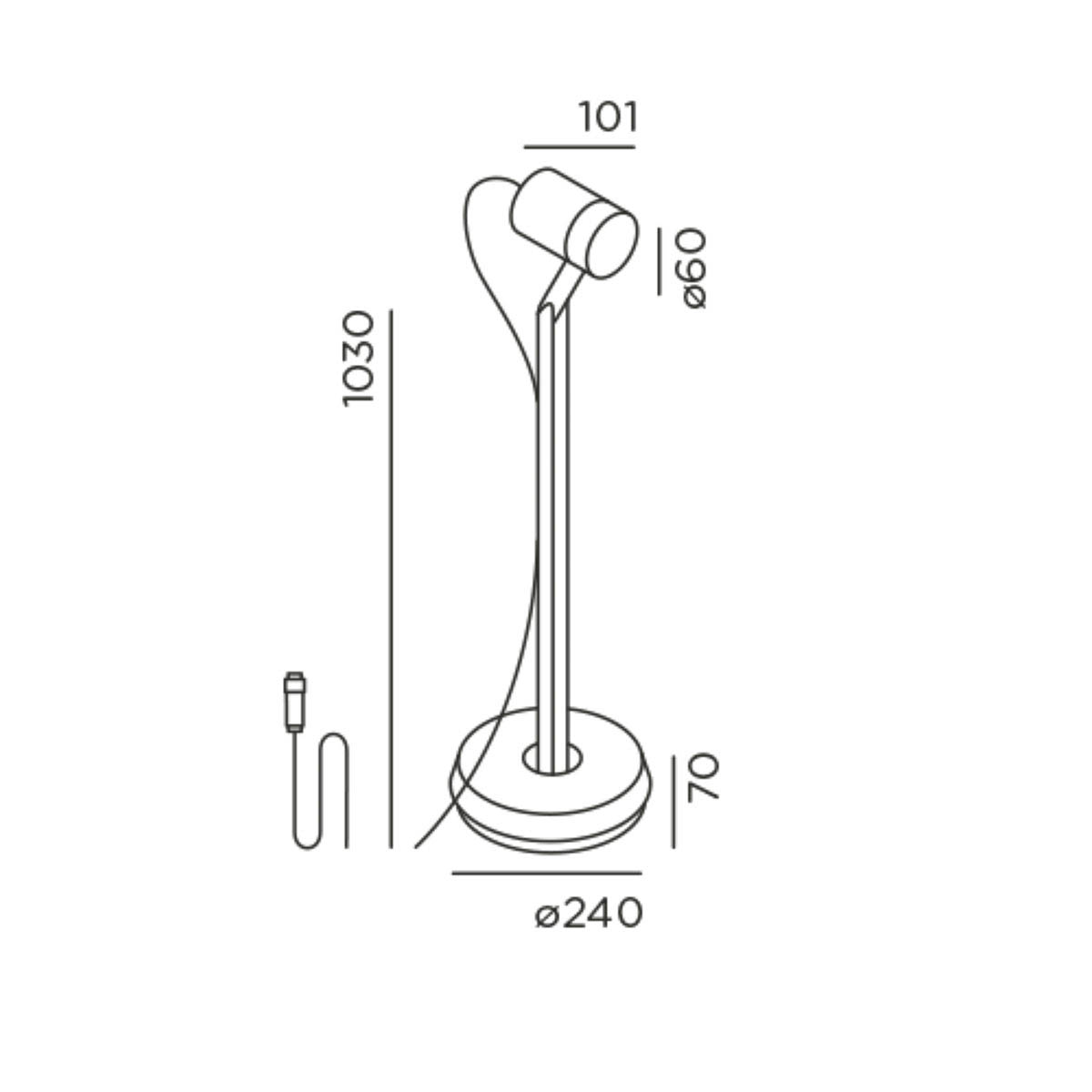 piek lettura Stehleuchte, H: 110 cm, Connect, Anthrazit