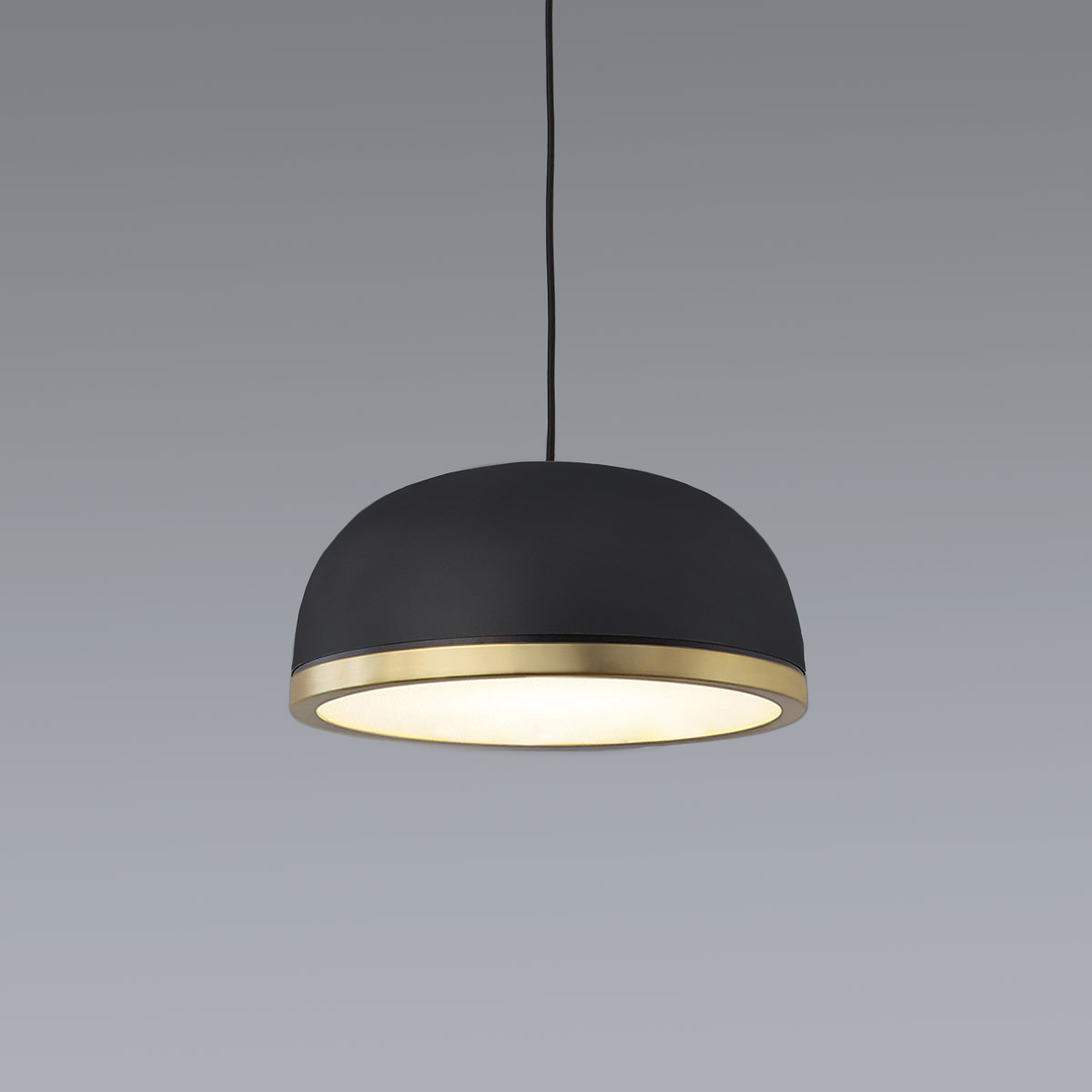 TOOY Molly 556.23 Pendelleuchte Ø: 38 cm Schwarz Messing