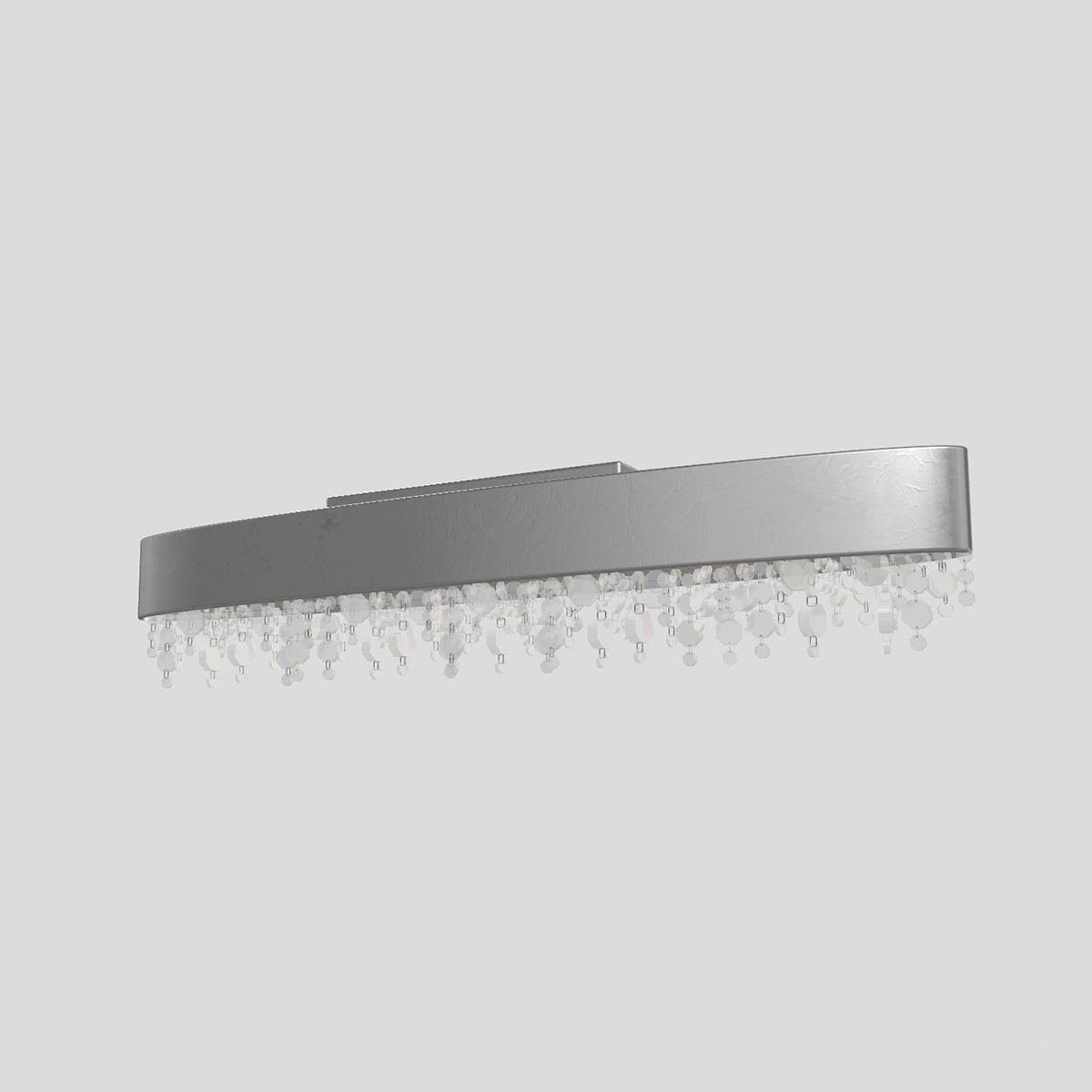 Masiero Olà PL8 OV 210 Deckenleuchte Deckenleuchten - elegantes Designerlicht aus Glas und Metall, Farbe Silber