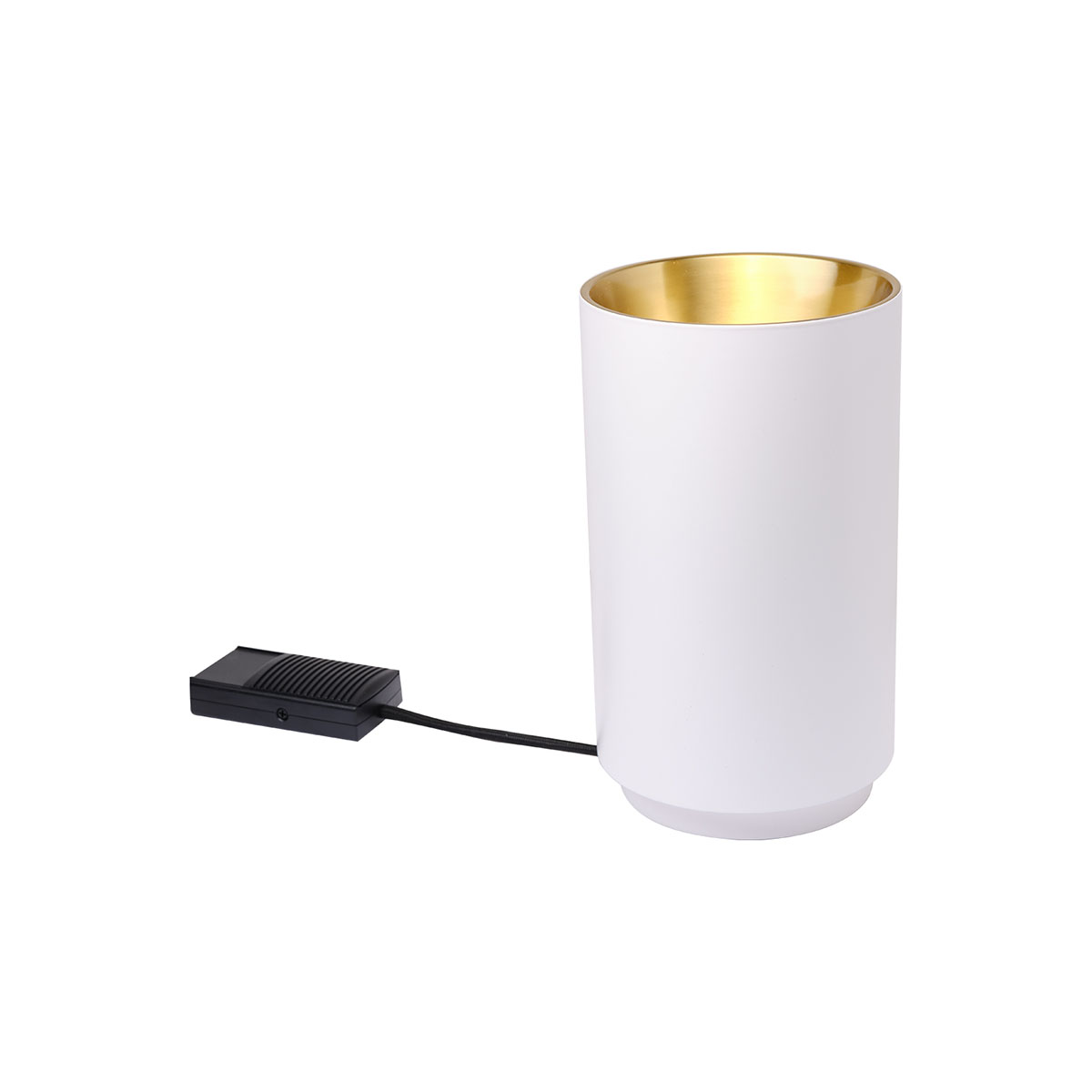 Tobo Floor Bodenleuchte, Ø: 14 cm, H: 24 cm Weiß – zeitlose Designerlampe von DCW Editions