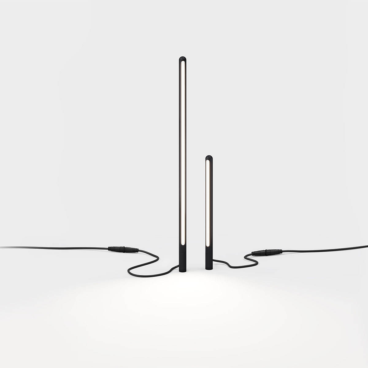 IP44.de kal solar join Erdspießleuchte, H: 30 cm Längliche stabförmige außen Erdspießleuchte schwarz mit Stecker Join System