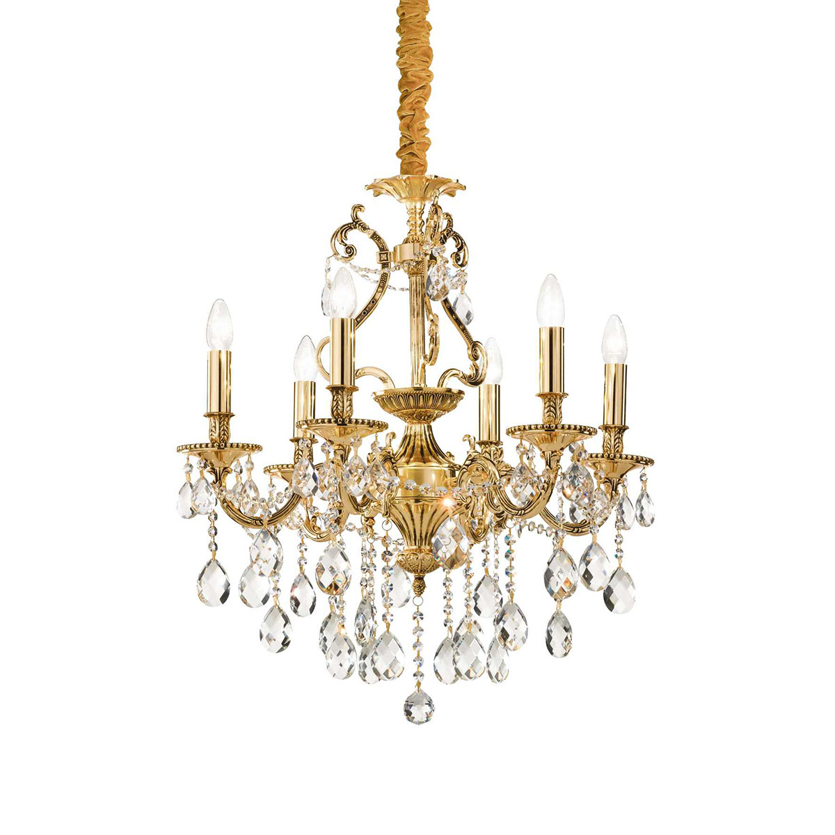 Gioconda SP6 Kronleuchter 6-flammig, Gold, Ø: 62 cm Gioconda SP6 Kronleuchter 6-flammig, Gold, Ø: 62 cm