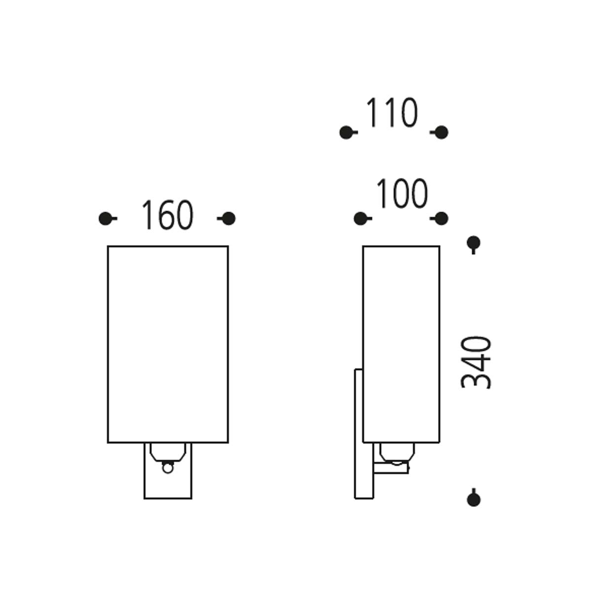 Wandleuchte Nickel, Chintz naturweiß, H: 34 cm